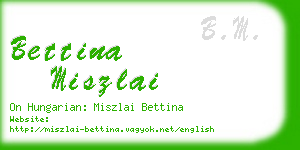 bettina miszlai business card